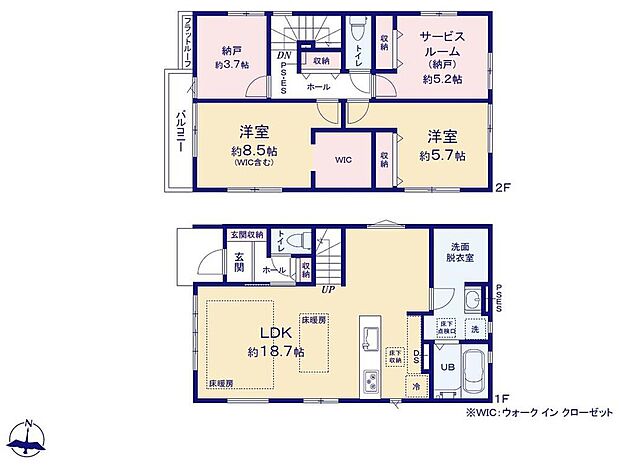 (3号棟)、価格7099万円、2LDK+2S、土地面積99.98m2、建物面積97.7m2