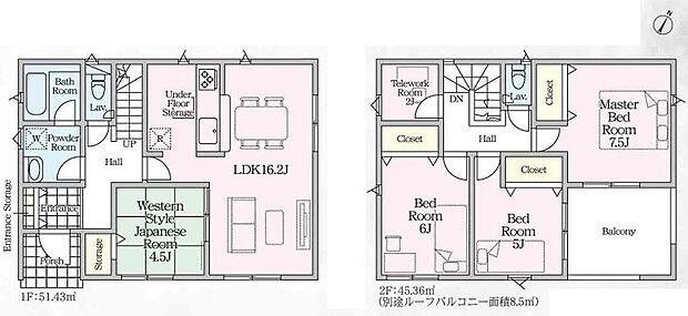 (1号棟)、価格3080万円、4LDK、土地面積160.33m2、建物面積96.79m2