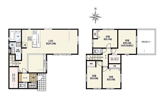 (1号棟)、価格4699万円、4LDK、土地面積132.62m2、建物面積108.88m2