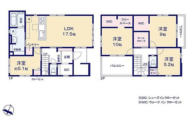 (1号棟)、価格5199万円、4LDK、土地面積154.16m2、建物面積113.73m2