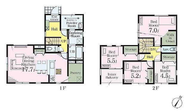 (1号棟)、価格4280万円、4LDK、土地面積156.24m2、建物面積115.92m2 