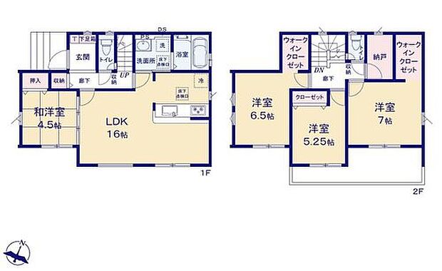 【4LDK】●効率的でストレスのない家事動線。水回りが集中しており、移動がスムーズです♪
●ウォークインクローゼットを２か所完備！増えがちな衣類やバッグなどを効率よく収納できます！
