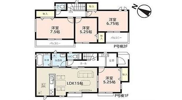 【4LDK】●リビングに隣り合う洋室を開放すればたちまち広々とした空間に♪
●水回りが集中しており家事動線の良い間取り♪
●各室収納付き♪綺麗なお部屋を保てます♪