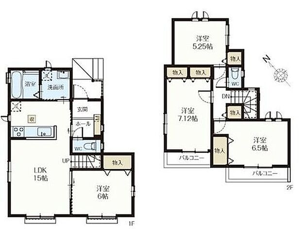 【4LDK】●家族間のコミュニケーションが自然とうまれるリビング階段♪
●水回りが集中しており家事動線の良い間取り♪
●豊富な収納設備で綺麗なお部屋を保てます♪