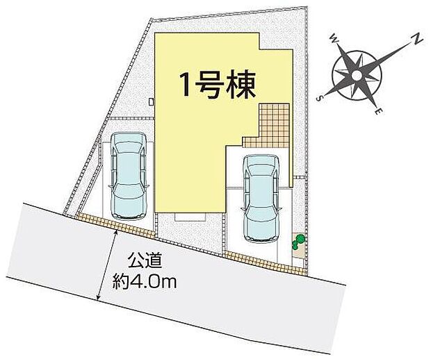 【全体区画図】閑静な住宅地☆カースペースは2台分ご用意。空いたスペースは駐輪場としてもお使いいただけます◎
