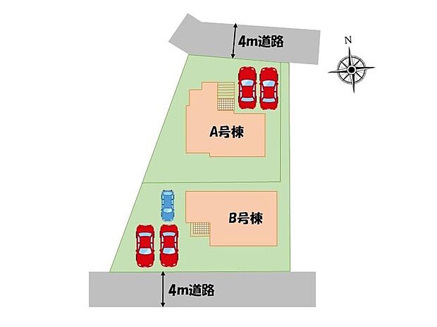 【全体区画図】全2区画の土地です♪