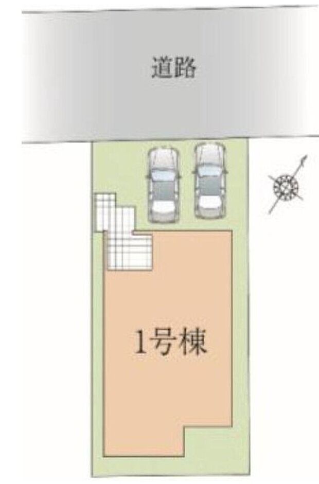 【全体区画図】閑静な住宅地☆カースペースは2台分ご用意。空いたスペースは駐輪場としてもお使いいただけます◎