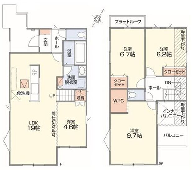 【3LDK】●家族とのつながりを意識した見通しのいいリビング！
●リビング階段ですので自然と家族の集まる憩いの空間
●効率的でストレスのない家事動線。水回りが集中しており、移動がスムーズです♪