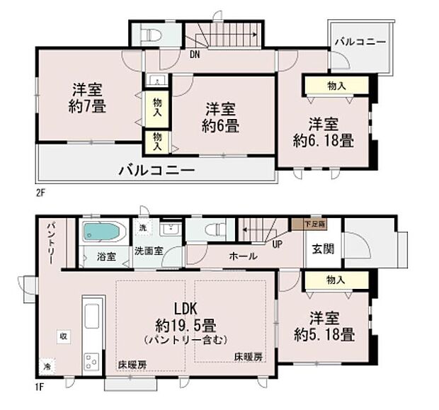 (1号棟)、価格8390万円、4LDK、土地面積213.2m2、建物面積103.92m2