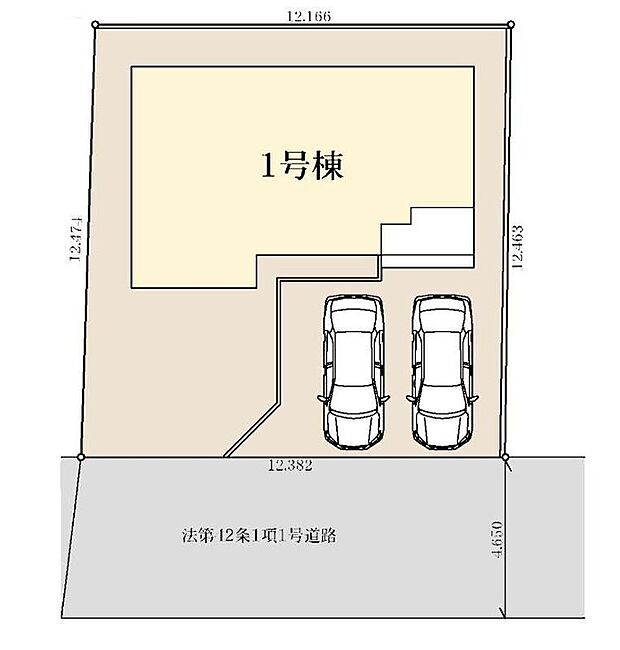 限定１棟　新築分譲住宅です！
南西側４．６５ｍ公道に面します。
穏やかな雰囲気漂う街並み、ゆったりお過ごしいただけます♪