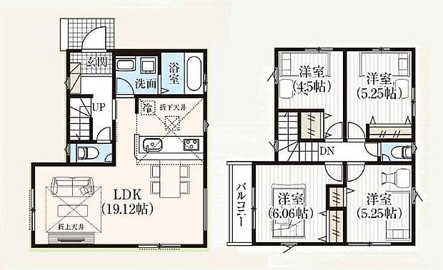 価格5180万円、4LDK、土地面積114.94m2、建物面積91.71m2