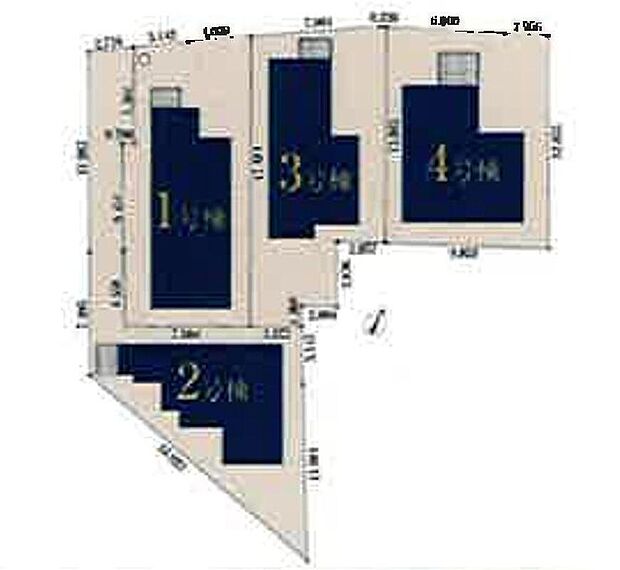 【全体区画図】全４棟です☆
先着順となりますので、お早めにご相談下さいませ☆