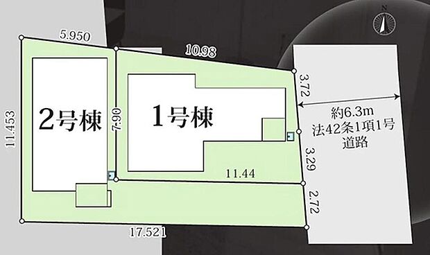 【全体区画図】全2棟 新築分譲住宅です!
暮らしやすい住環境が魅力、新生活のスタートにもオススメです♪