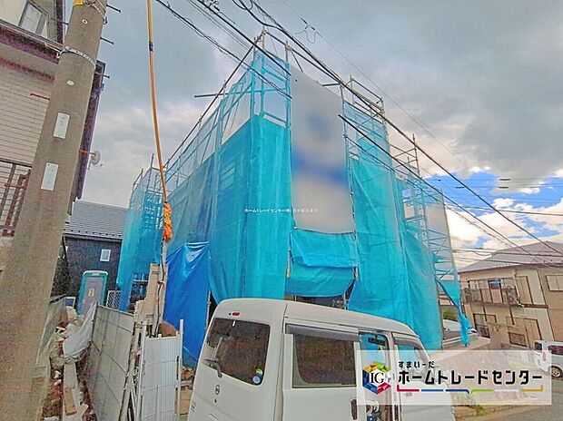 【現地外観写真】敷地面積49坪☆リビング広々18.2帖!シューズインクローク&パントリー付、ゆとりの4LDKプランです☆