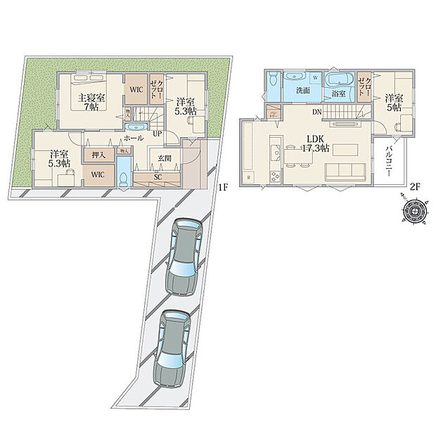 (B区画)、価格 未定 、4LDK、土地面積121.69m2、建物面積103.71m2