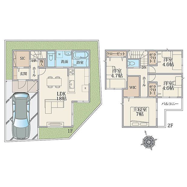 (区画7)、価格5680万円、4LDK、土地面積100m2、建物面積99.36m2