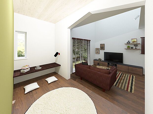 (B号棟)完成予想図◇ヌックのある多用途スペース。自分ひとりの時間を楽しめる特別な空間です。(イメージパース)