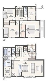 【2×6工法・おひさまエコキュート搭載】
回遊動線で、家事も暮らしもスムーズに。 