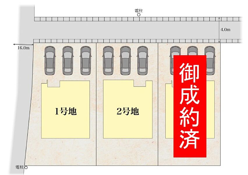 区画図　3号棟成約済