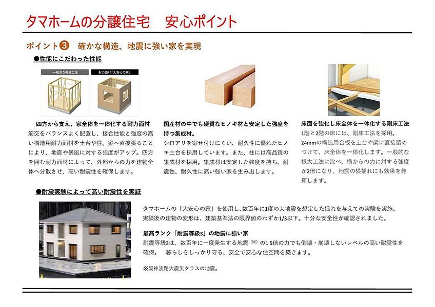 確かな工法、地震に強い家を実現