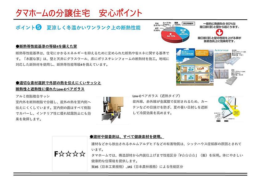 夏涼しく冬温かいワンランク上の断熱性能