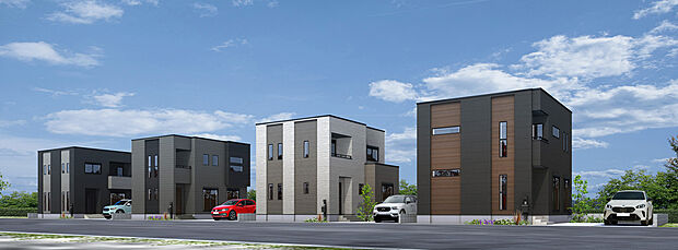 駐車場には自動車を3台停めてもまだ余裕があります♪+物置を置いて趣味やお子様のベビーカーを収納することで慌ただしいお出かけも快適に準備ができそうですね!