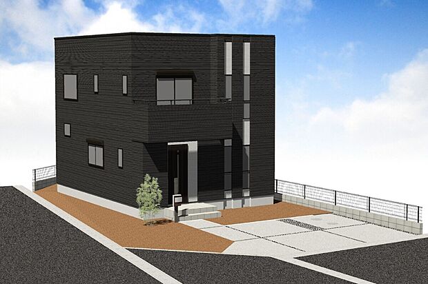 【1号地】外構イメージ図（実際の仕上がりとは外観・色味が異なる場合があります。）