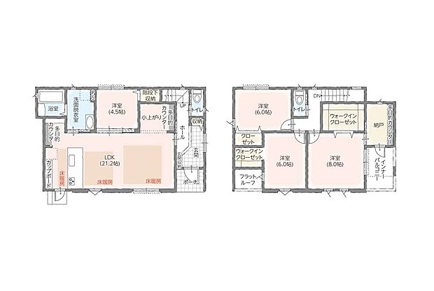 タマタウン富士今泉V　２号棟間取図