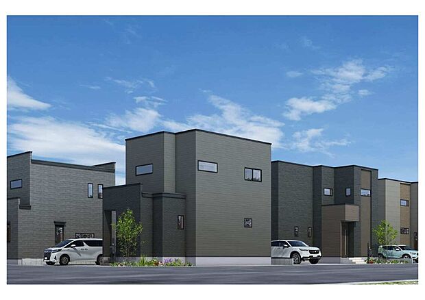 全体パース 全棟:長期優良住宅・耐震等級3・断熱等級5