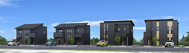 タマタウン厚南北　街並みパース