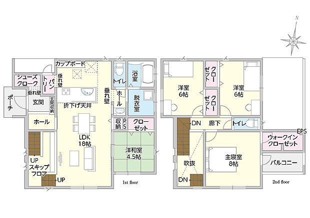 タマタウン黒石II2号地　間取り図