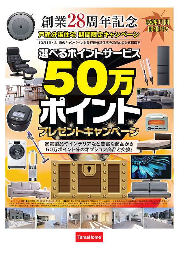家電製品やインテリアなど豊富な商品から30万ポイント分のオプション商品と交換!
