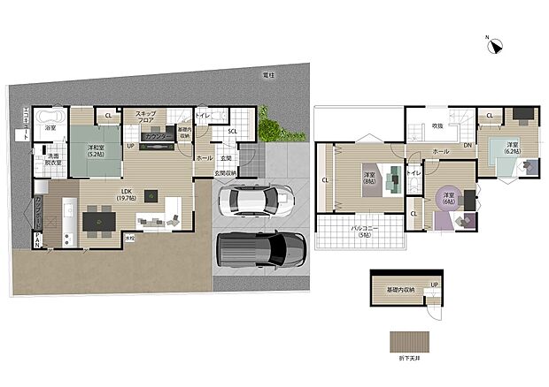 【4LDK】【3号地/スキップフロアのある家】
遊び心くすぐるスキップフロア採用プラン♪お子様の学習スペースや書斎スペースなど多様な使い方が楽しめます。スキップフロアが創り出す縦と横につながる開放的な住まいです。