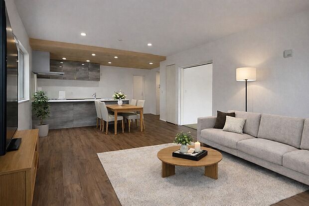 【タマタウン仁井令II2号地　リビング】※家具はCGによるイメージです。