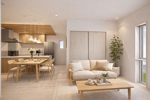 【タマタウン黒石II3号地　内観パース】※家具はCGによるイメージです。