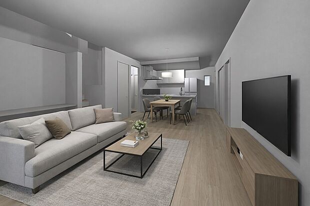 【タマタウン仁井令III1号地 内観パース】※家具はCGによるイメージです。