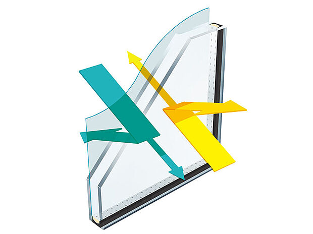 【複層ガラス】サッシ　複層ガラスの室外側または室内側の中空層面に特殊金属加工を施した「Low-E複層ガラス」を全室の窓に設置。遮熱・断熱性が高く、冷暖房効率を高めます。（画像はイメージ）