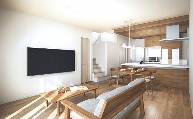 【1号地LDK】※画像はAIにより家具・家電を配置しております。