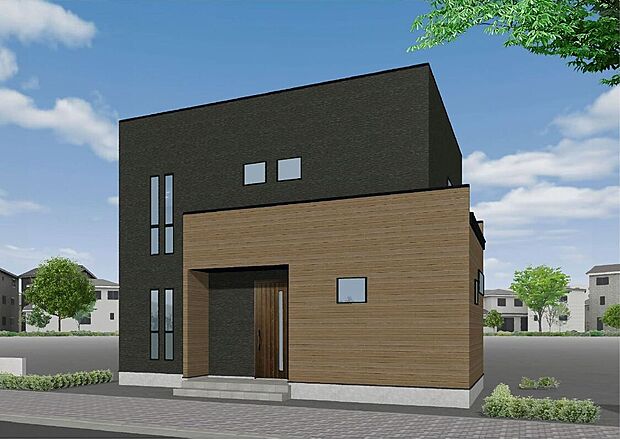 【タマタウン笠岡3号地_外観パース】※完成イメージ図になります。