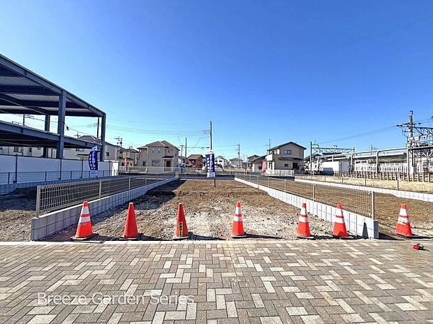 1区画:間取り配置のしやすい整形地です^^ 現地写真2026.2.21撮影