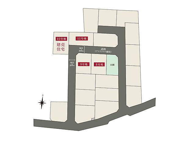 上津藤光バイパス近接の分譲地。スーパー、ホームセンター、コンビニ、病院、飲食店が徒歩圏内に揃っており、非常に便利な場所です。