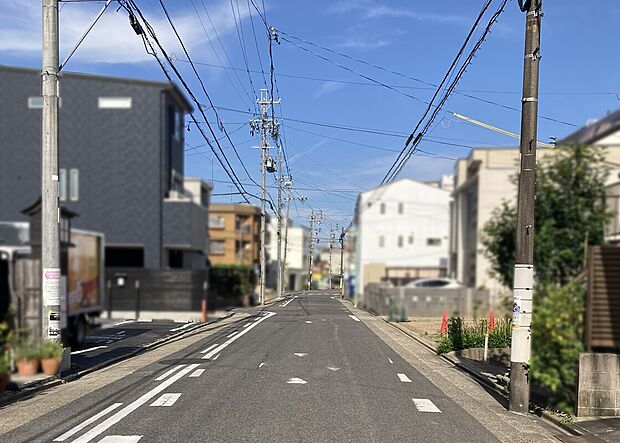 北側前面道路撮影