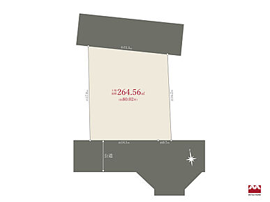 土地面積はゆとりのある264.56m2（約80.02坪）。人気の高い平屋建てでも、部屋数やLDKの広さ、収納スペースを妥協することなく、開放感あふれる理想のプランが叶います。 