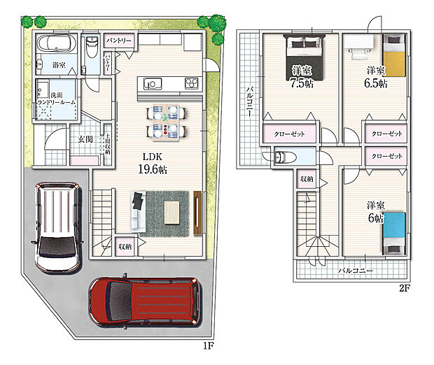 【3LDK】3LDKのゆったりとした間取りで、居室は収納も充実し快適に暮らせます。リビングを見渡せる対面キッチンで家族との会話が弾み、明るく風通しの良いバルコニーは家事もスムーズにこなせる、上質な住まいです。