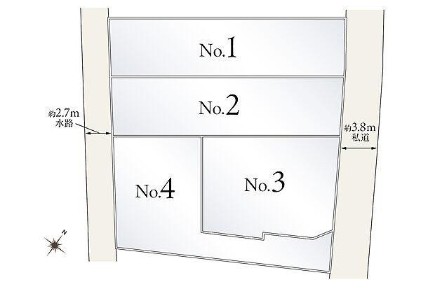 【全体区画図】
JR中央線「阿佐ケ谷」駅まで徒歩7分、3WAYアクセス可能な立地です。買い物施設や小・中学校が徒歩7分圏内に揃う、子育て世帯にもおすすめの住環境です。