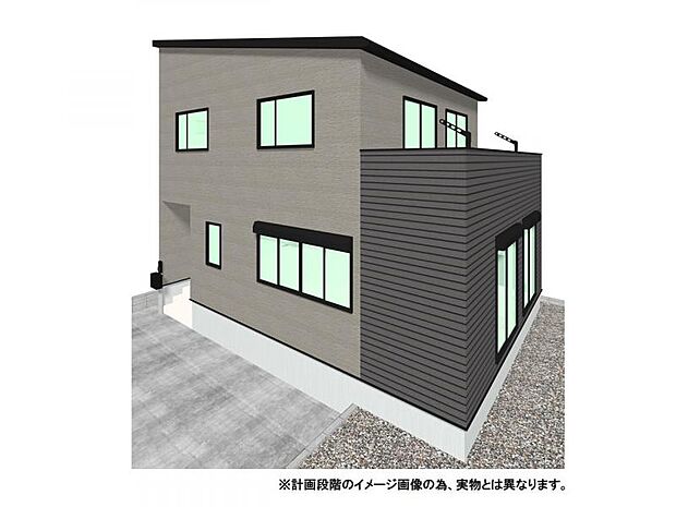 【外観イメージパース】食洗機、浴室乾燥機、網戸、1階一部シャッターなど標準装備で充実した設備仕様！外壁は雨水で汚れを落とすセルフクリーニング機能付で綺麗長持ち！