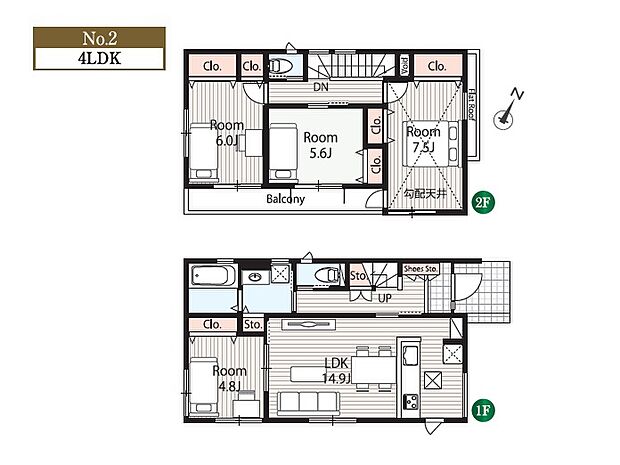 (2号棟)、価格3580万円、4LDK、土地面積109.48m2、建物面積96.88m2