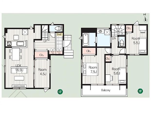 16.9帖のLDKは隣接する洋室と繋げれば大空間に 。2部屋から出入りできるワイドバルコニーや豊富な収納も魅力♪