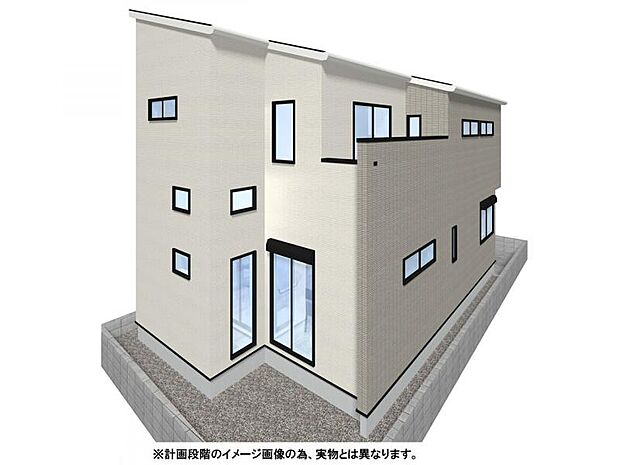 【外観イメージパース】食洗機や浴室乾燥機など家事ラクを叶える設備も充実。網戸や1階一部シャッター付で安心感もあり、毎日の暮らしを快適にサポートします。