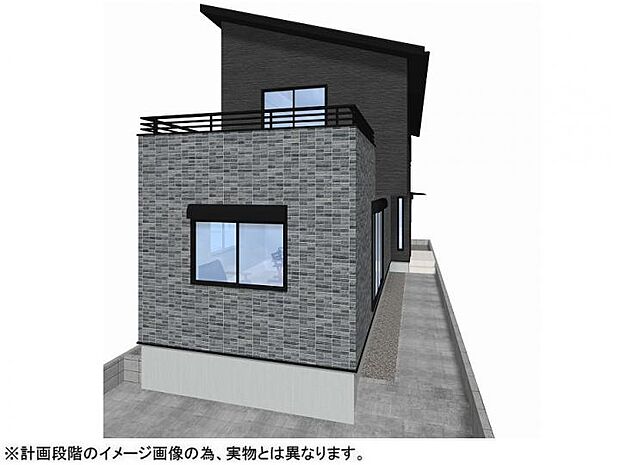 【外観イメージパース】敷地広々36.95坪でカースペースは2台分あります♪